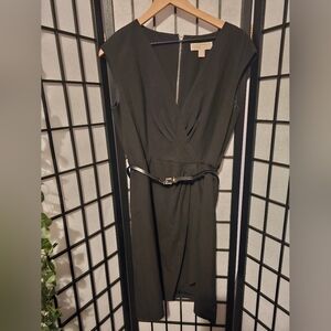 Michael Kors Dress with Leather & Metal Belt